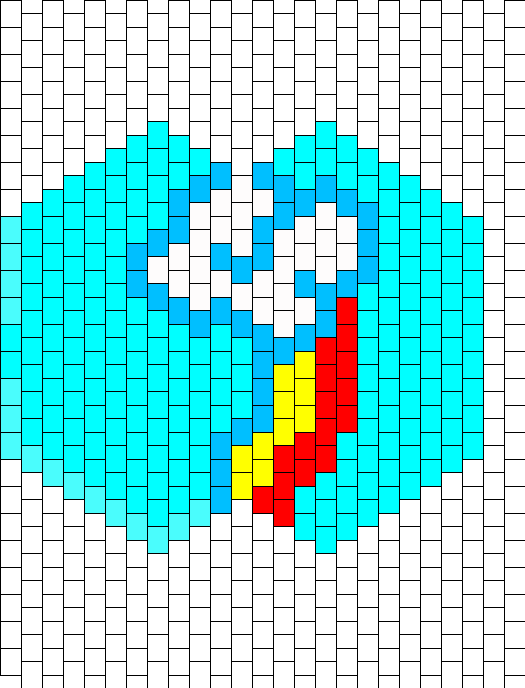 Rainbow Dash Cutiemark Mask Bead Pattern - Bead (525x688), Png Download