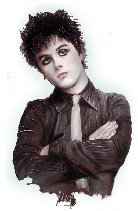 Billie Joe Armstrong By Melanie D - Green Day (452x700), Png Download