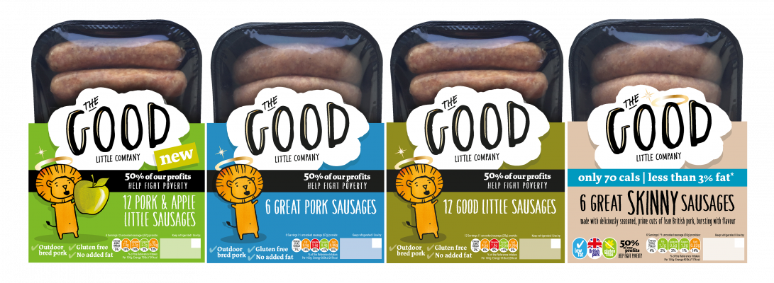 Good Little Company Products Don't Contain Any Added - Good Little Company Sausages (1091x400), Png Download