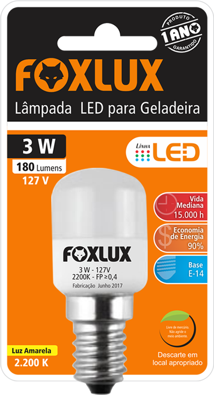 Lampada Led Geladeir - Lampe Led Pour Hotte 2,5w E14 2700k 200lm S/c (893012) (1053x1526), Png Download
