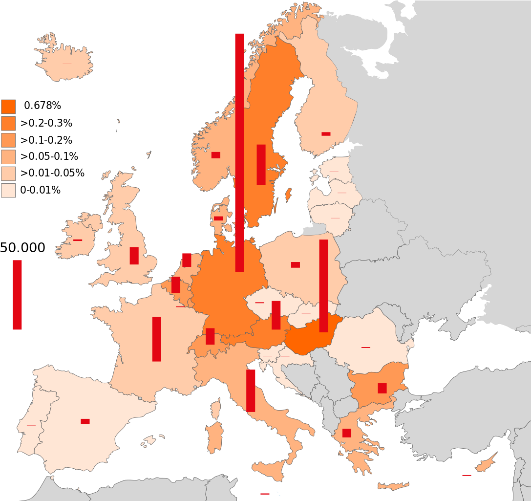 Migrant Crisis Q&a - Subregions Of Europe (1122x1024), Png Download