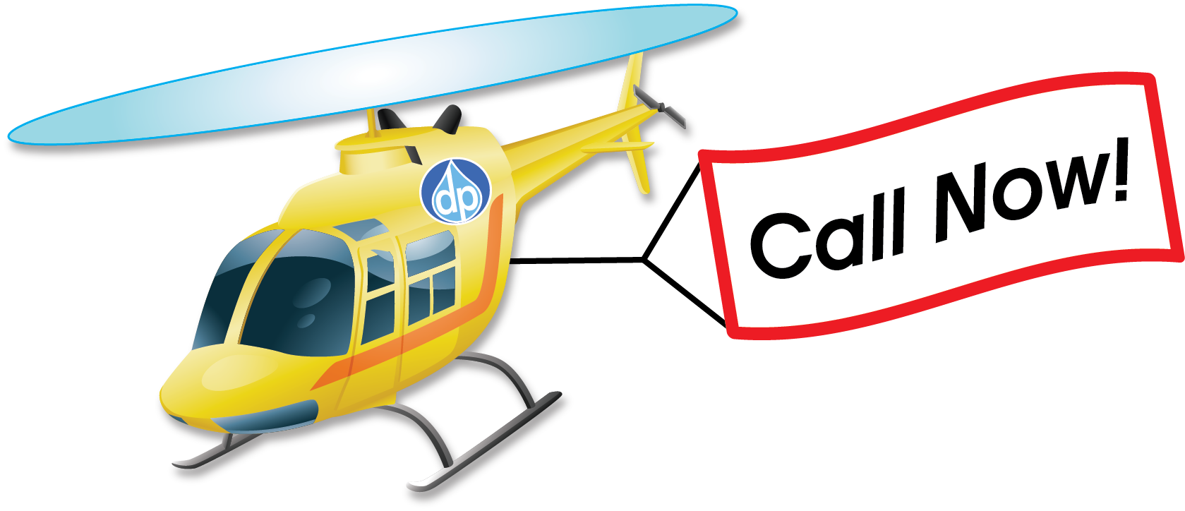 Contact Info - Helicopter Rotor (1679x724), Png Download