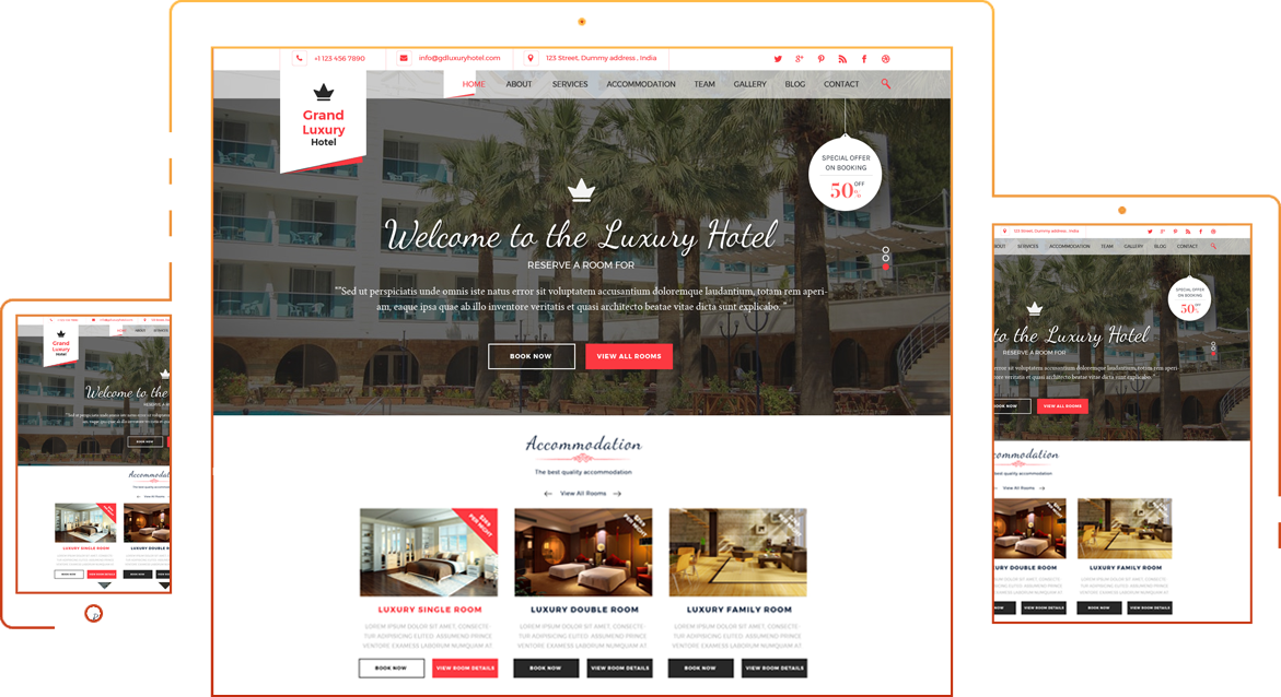 Free Hotel Resort Wordpress Theme - Theme Hotel Wordpress Nulled (1171x638), Png Download