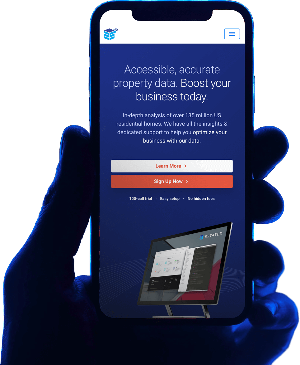Estated Mobile Website - Mobile Device (964x1170), Png Download