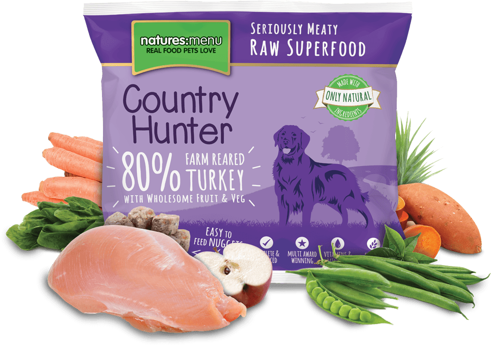 Country Hunter Raw Superfood Nuggets Farm Reared Turkey - Natures Menu Country Hunter British Lamb Nuggets Dog (1000x1000), Png Download
