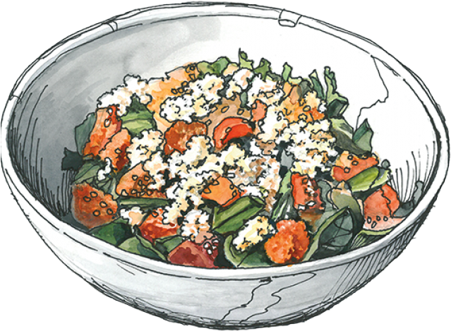 Salad Clipart Salad Tongs - Quinoa Salad Clipart (640x480), Png Download