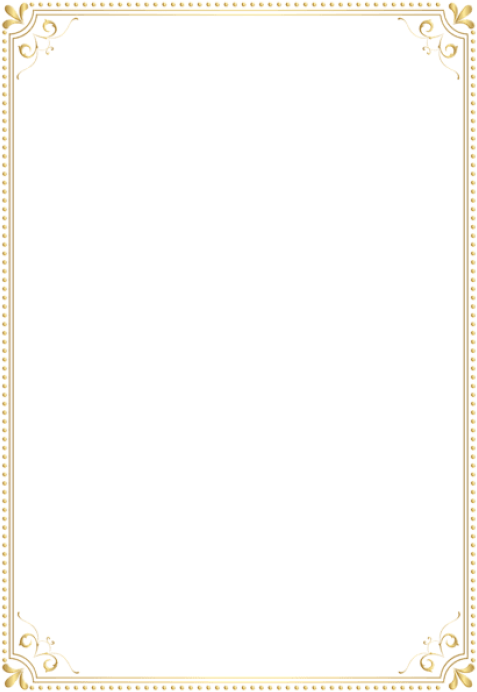 Download Gold Border Frame Clipart Png Photo - Gold Border For Word (480x698), Png Download