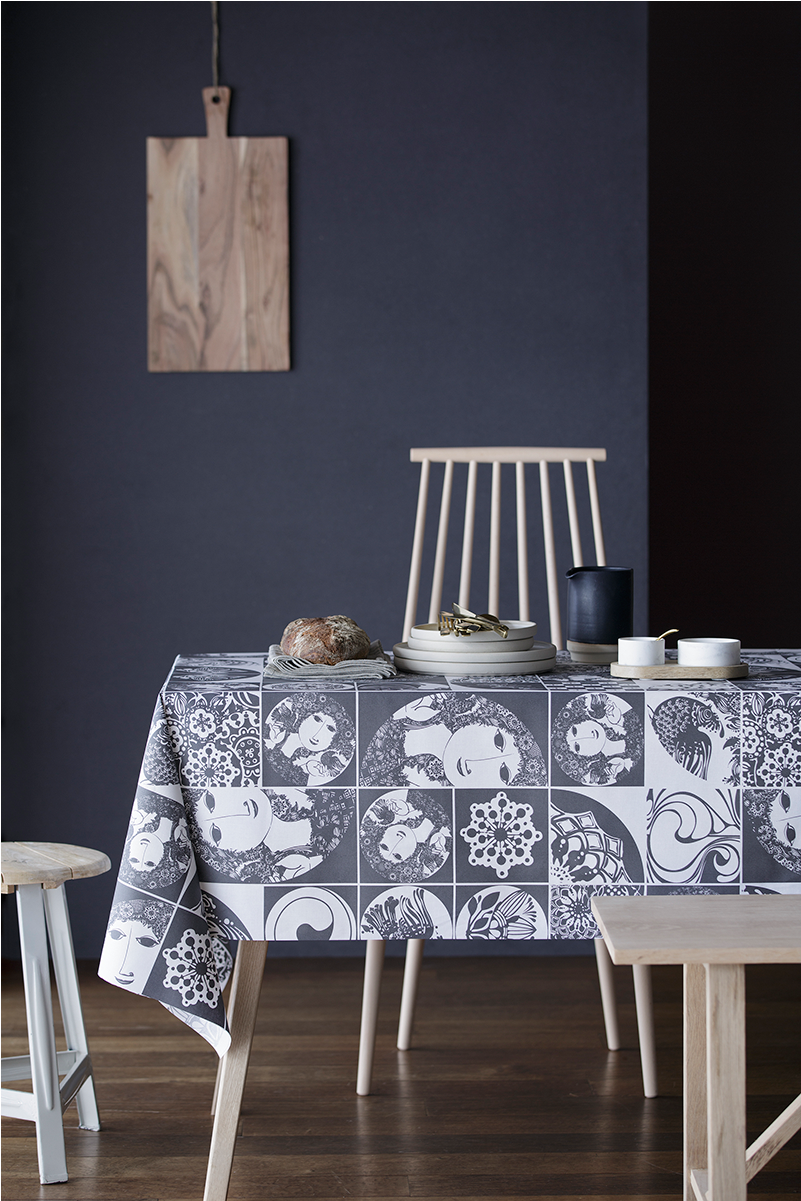 Wiinblad Acrylic Tablecloth Blue W140 Cm Bjørn Wiinblad - Bjørn Wiinblad - Tea Towel, Blue (1200x1200), Png Download