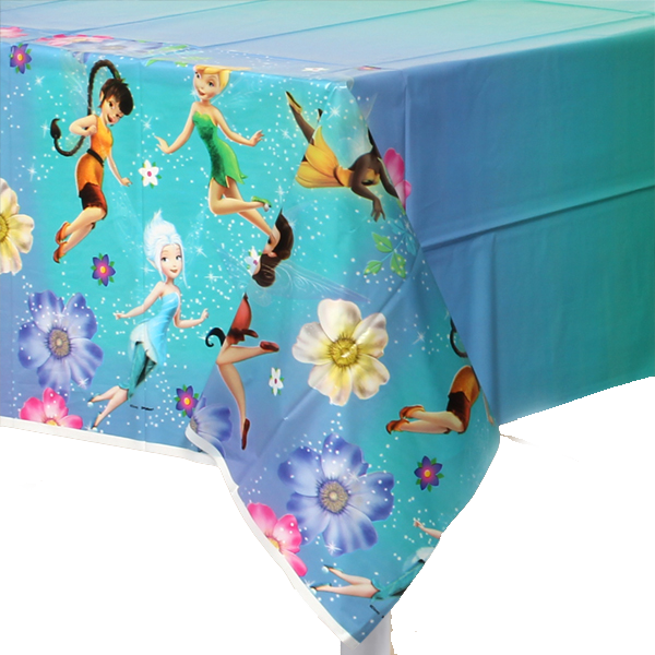 Tinker Bell And Friends Plastic Table Cloth (600x600), Png Download
