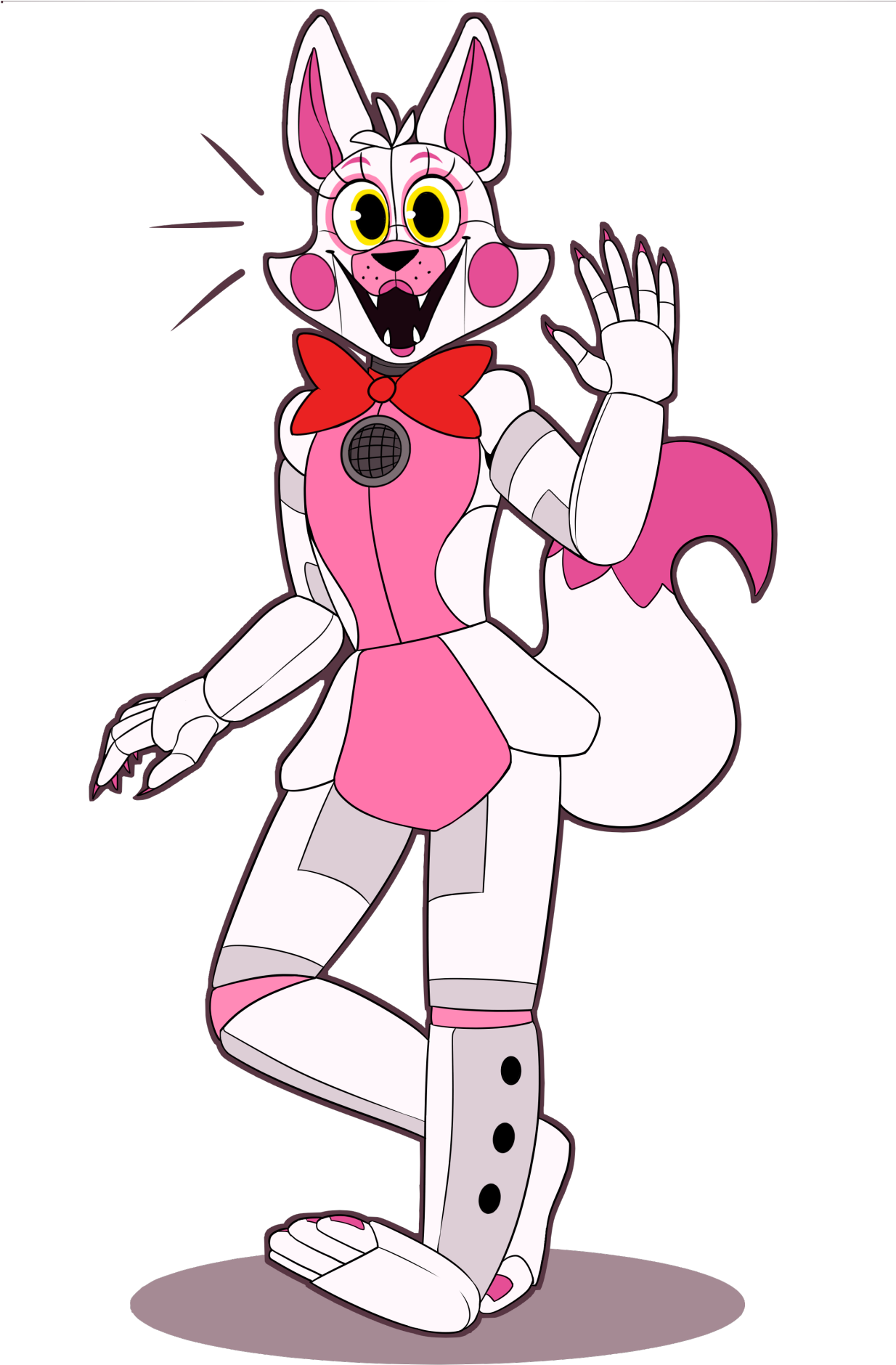 Funtime Foxy, Fnaf Sister Location, Freddy S, Five - Funtime Foxy Art Cute (1280x1920), Png Download