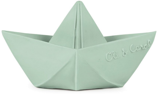 Mint Boat Rubber Toy - Oli And Carol Origami Boat Mint (691x691), Png Download