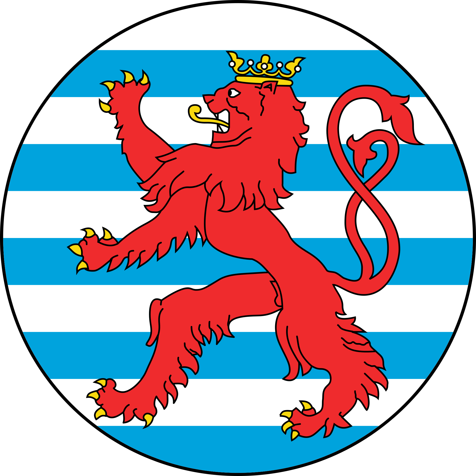Luxembourg - Luxembourg Roundel (2000x2000), Png Download