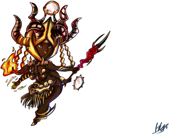 Atziri Chibi By Hyrchurn-dbnkm02[1] (800x450), Png Download