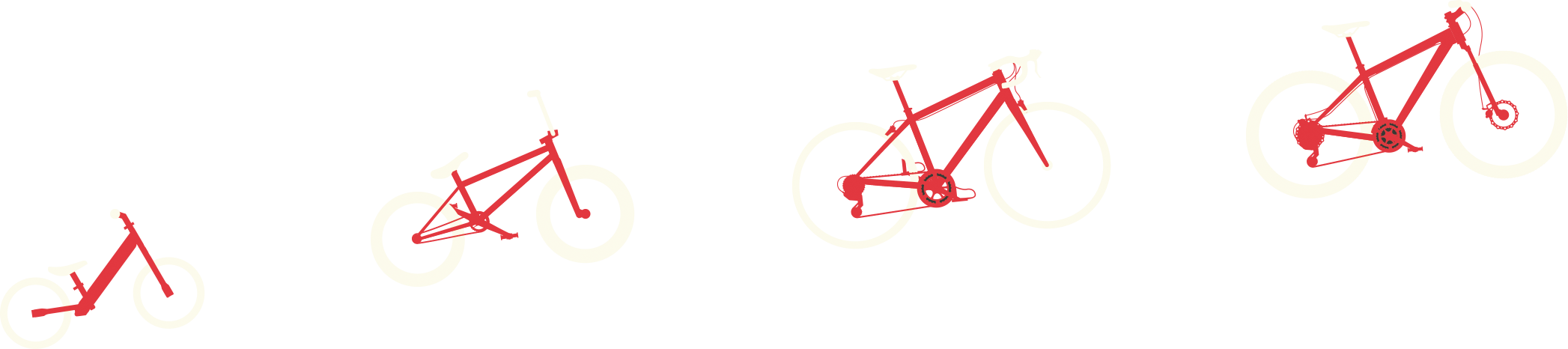 Bikes Land - Bicycle (2094x466), Png Download