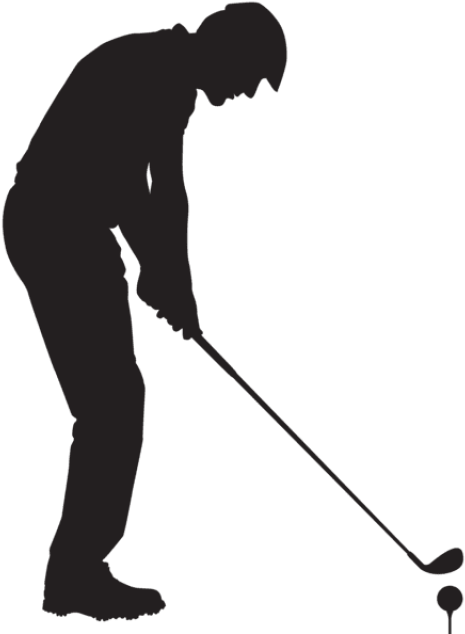 Free Png Man Playing Golf Silhouette Png Images Transparent - Man Playing Golf Silhouette (480x640), Png Download