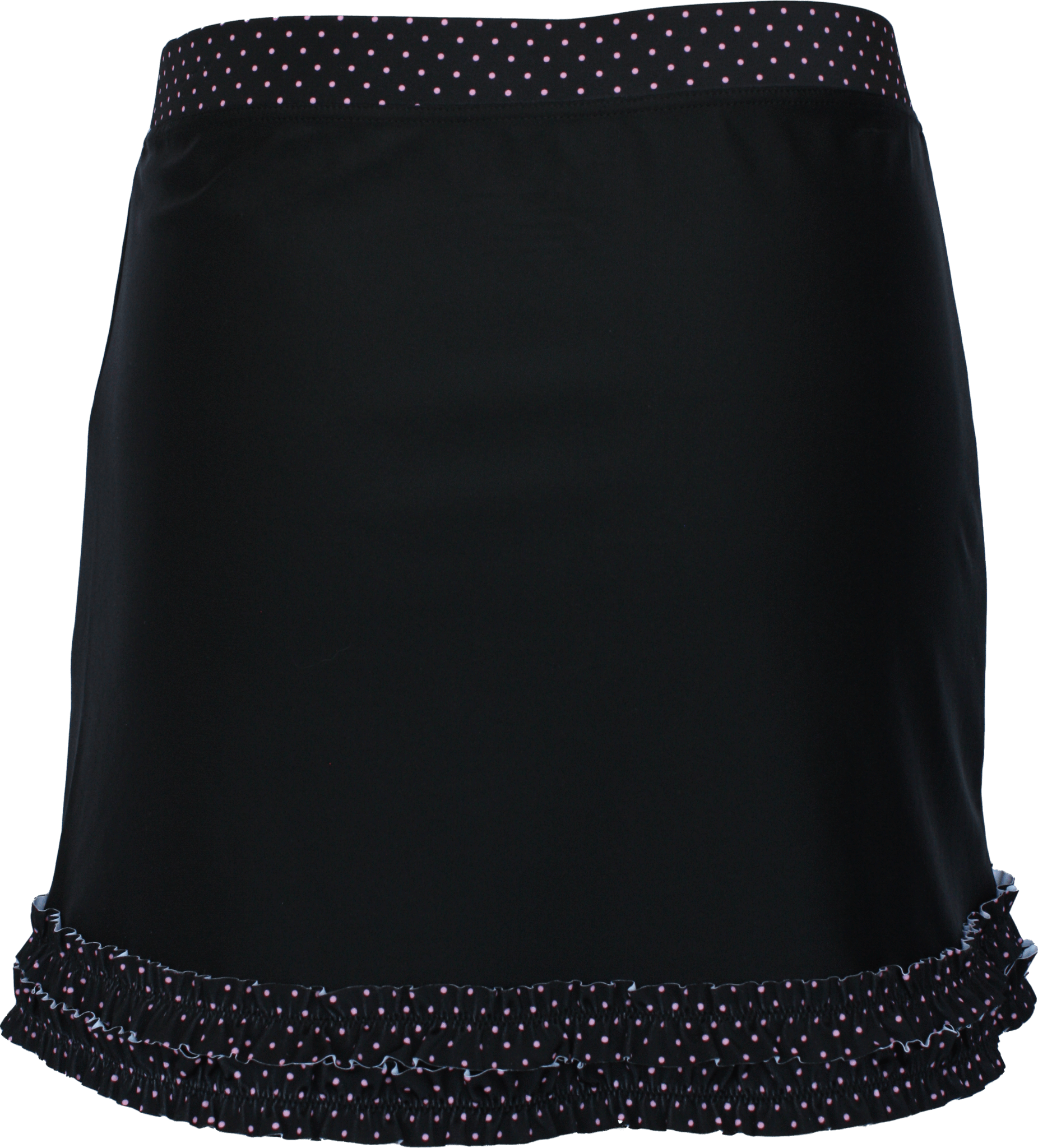 Ruffle Tennis Skirt Black & Pink Polka Dot (1852x2048), Png Download