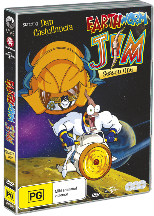 Earthworm Jim Season - Earthworm Jim Season 1 - Dvd (516x724), Png Download