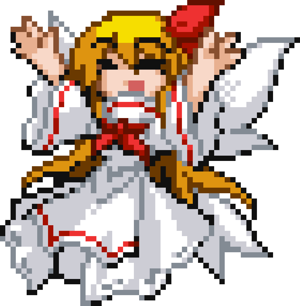 #pixelart #draw #anime #manga #colorbynumber #game - Touhou Project (1024x1042), Png Download