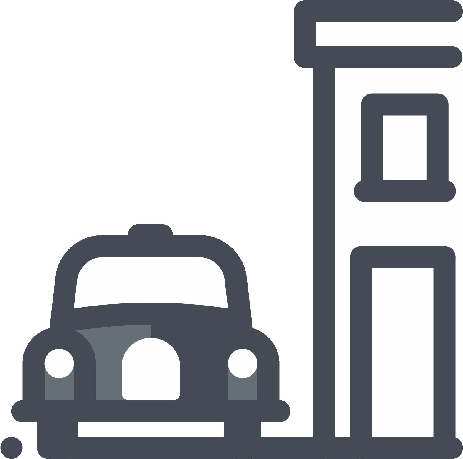 Taxi Office Icon - Car (1600x1600), Png Download