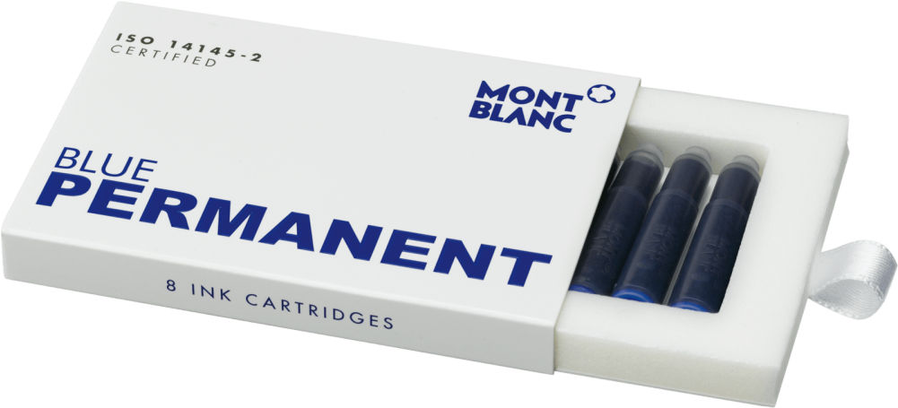 Montblanc Permanent Ink Cartridges 8 Pack - Black (1000x1000), Png Download