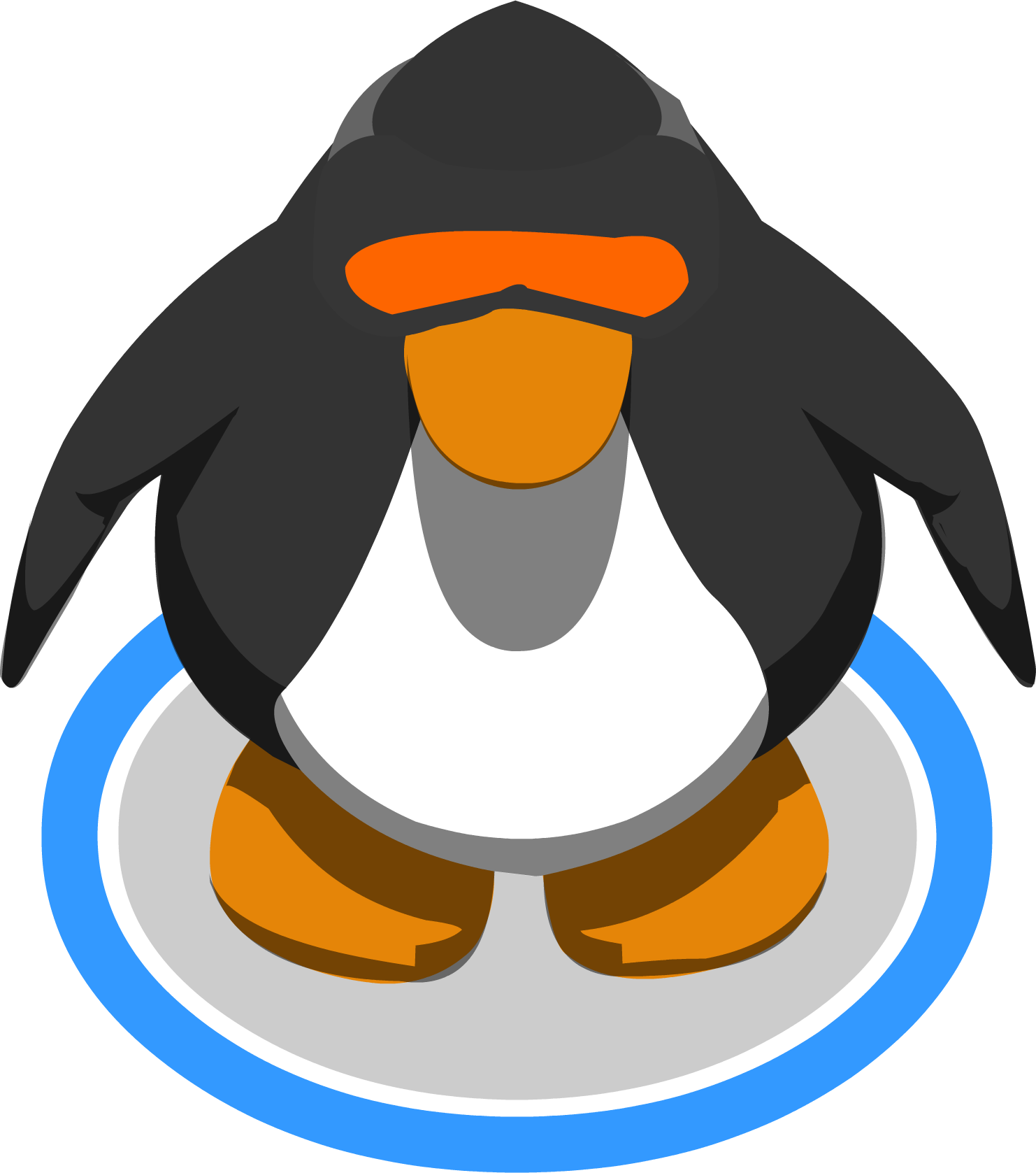 Ski Goggles Ig - Club Penguin Penguin Sprite (1482x1677), Png Download