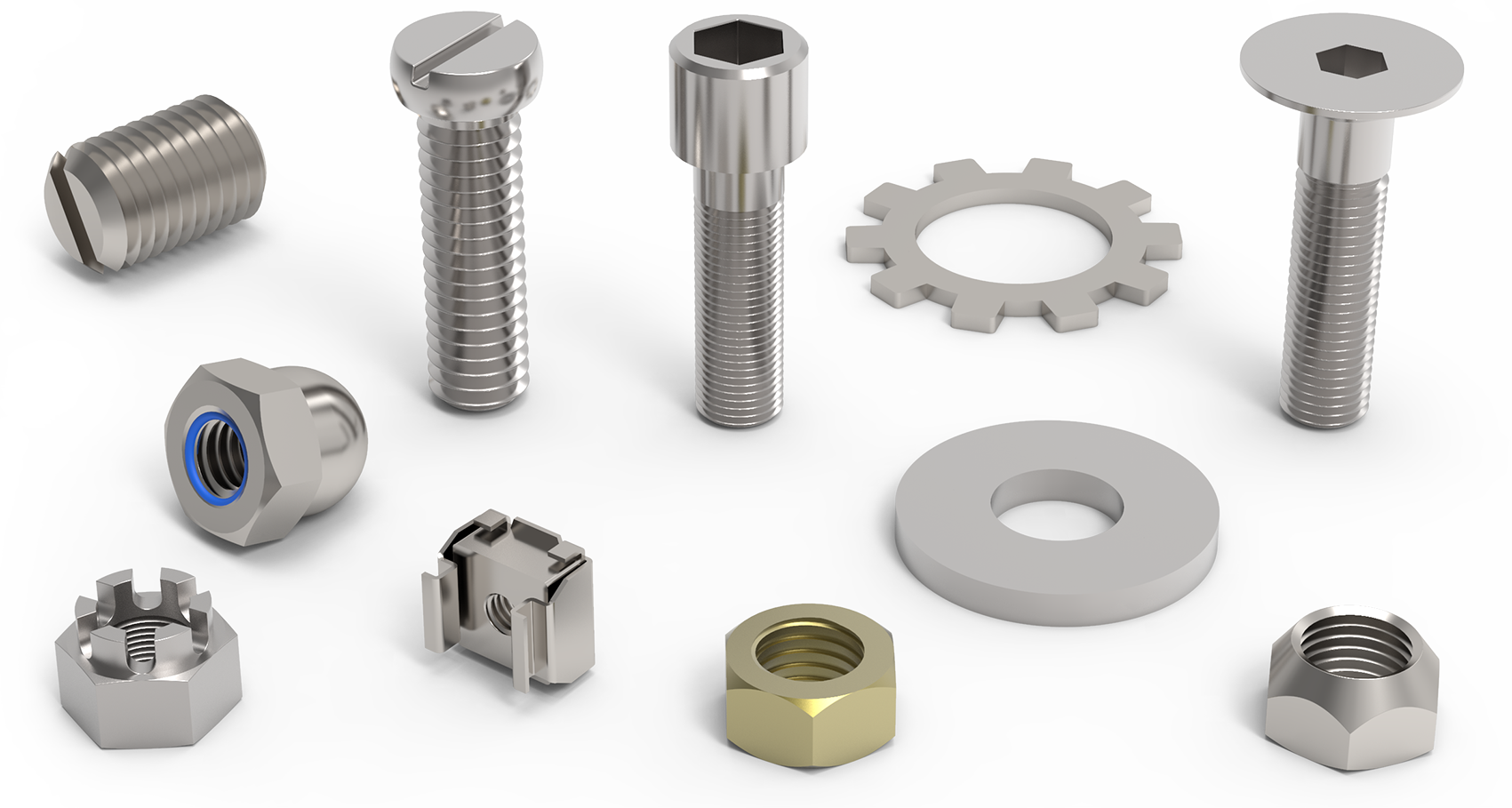 Cheese Head Screws From Automotion - Standard Fasteners - Allstate Supply (1701x909), Png Download