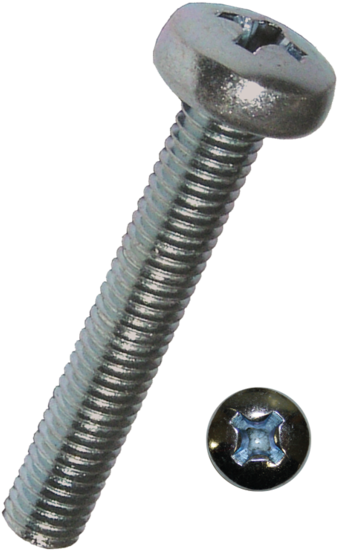 D - Linsenkopfschraube Kreuzschlitz (602x610), Png Download