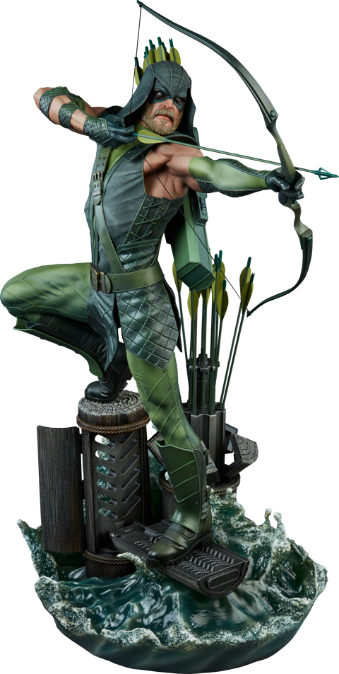 Green Arrow Premium Format Statue - Green Arrow Figure (480x953), Png Download