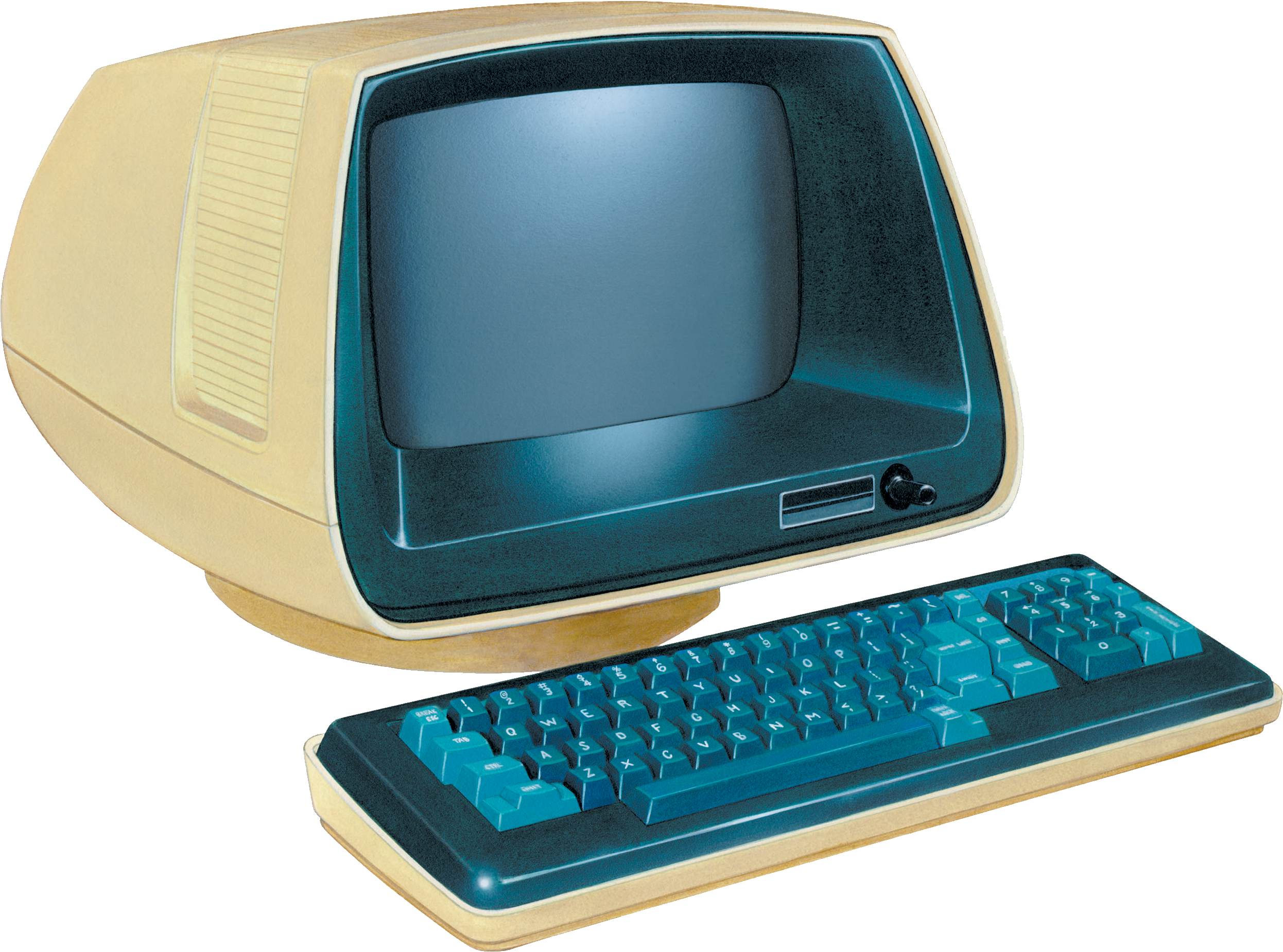 Computer By Absurdwordpreferred On - Retro Computer Png (1033x773), Png Download