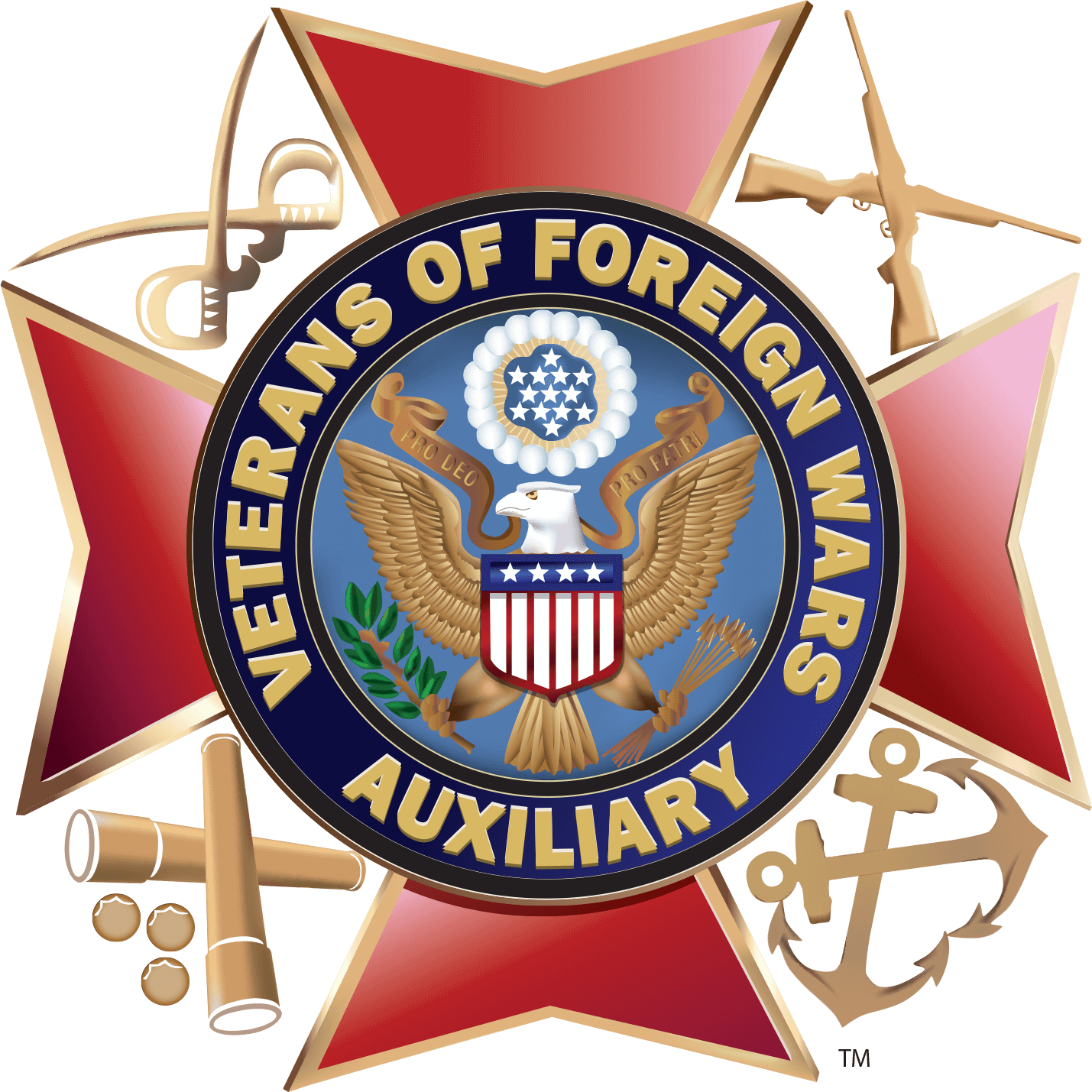 Vfw Auxiliary Logo (1429x1429), Png Download