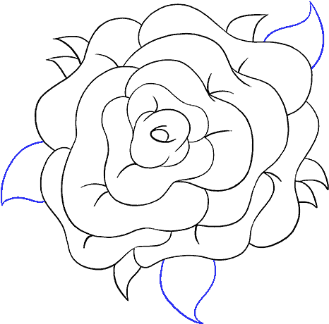 Vector Library Download How To Draw A Flower Easy Guides - Drawing (678x600), Png Download