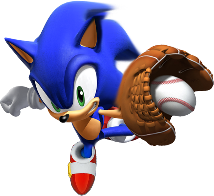 Bb-sonic - Sonic The Hedgehog Baseball (729x739), Png Download