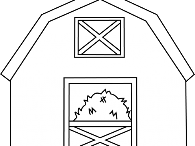 Barn Clip Art Black And White (640x480), Png Download