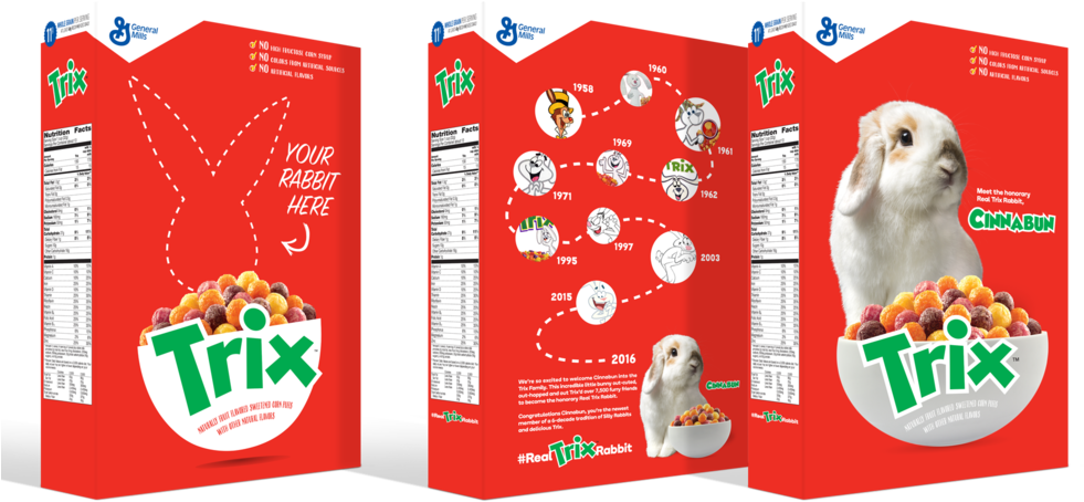 New Trix Box Cutout - Trix Cereal - 10.7 Oz By Trix (1000x563), Png Download
