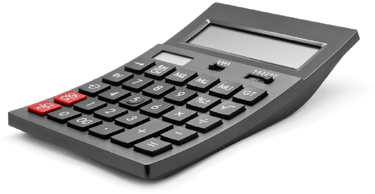 Disposables Cost Calculator - Calculator With Transparent Background (767x682), Png Download