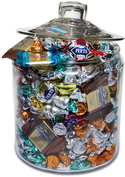 Grand Glass Candy Jar - Water Bottle (519x735), Png Download