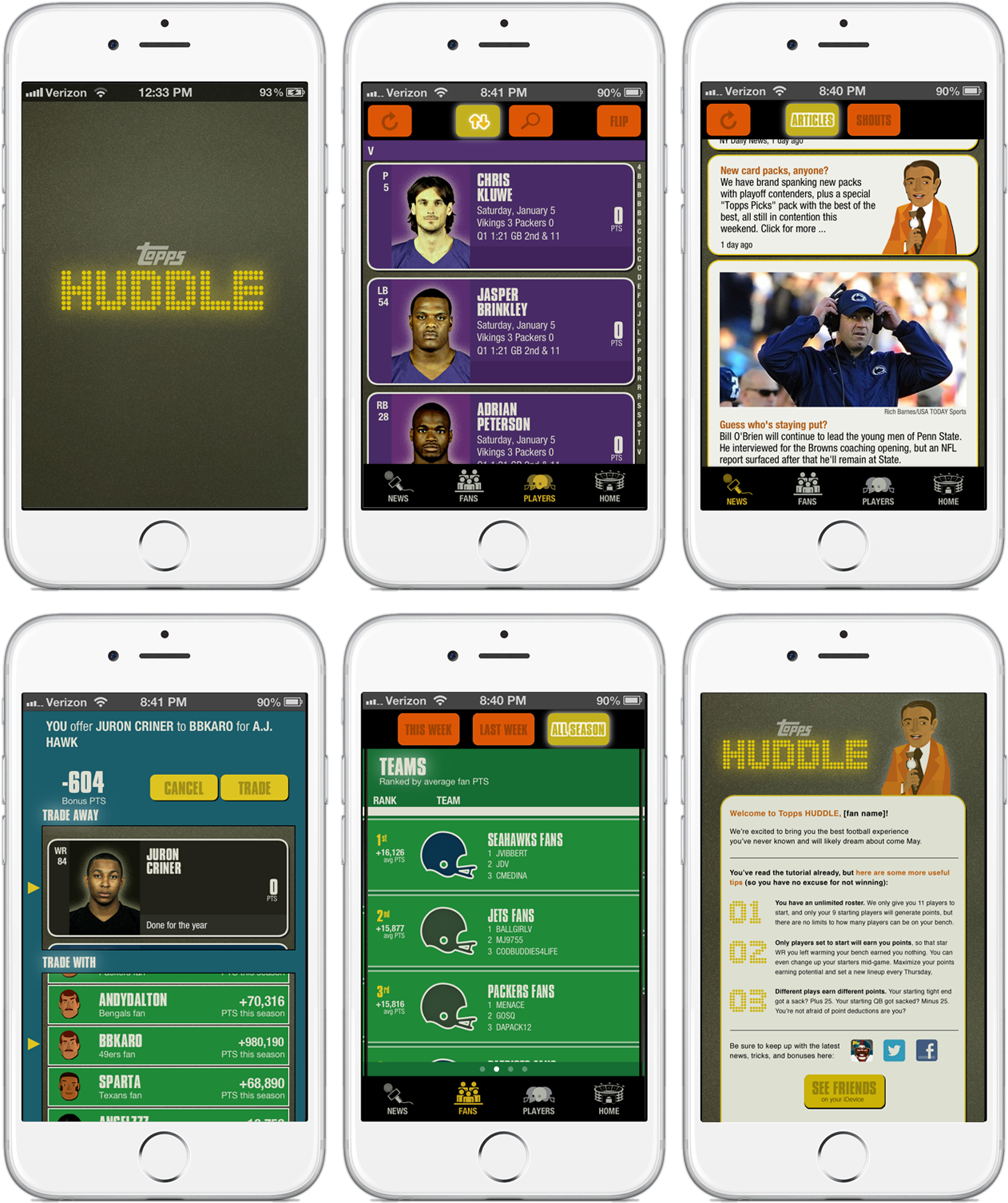 The Original Ui For Topps Huddle 2012 Was Based On - Iphone (1300x1564), Png Download
