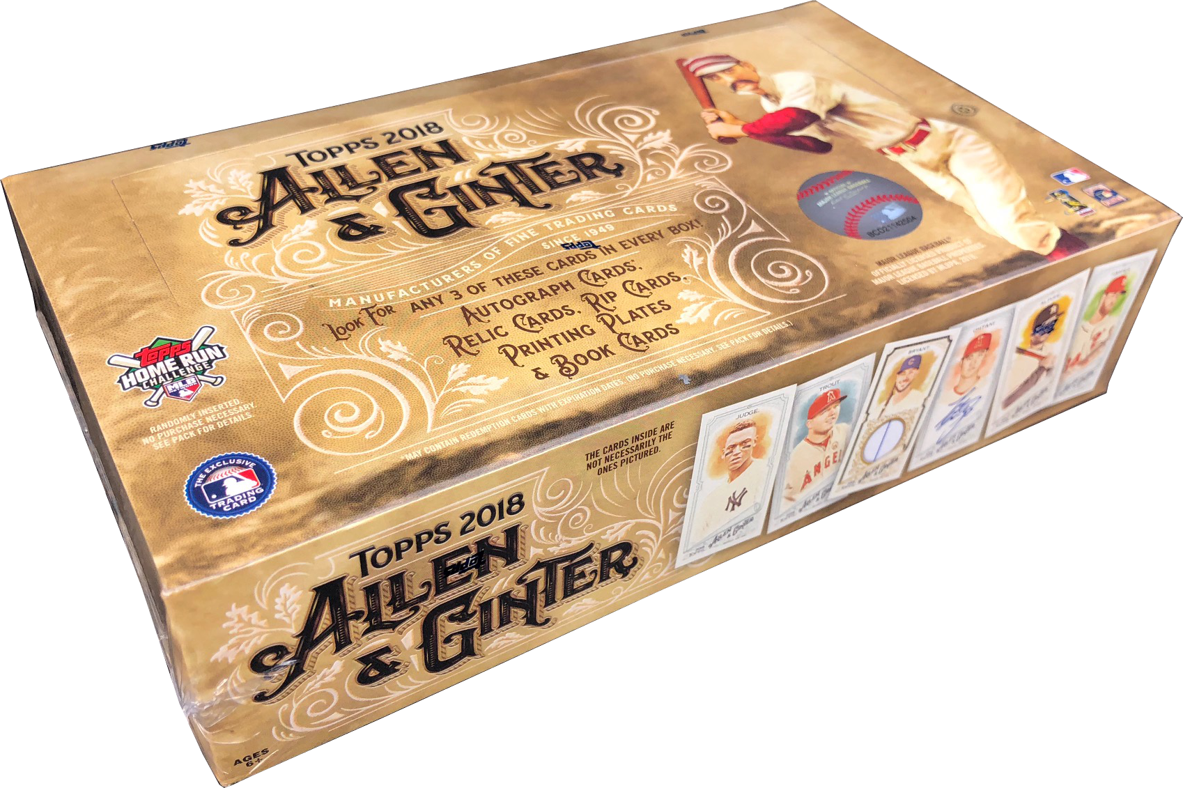 18 Topps Baseball Allen & Ginter - Wooden Block (1698x1131), Png Download