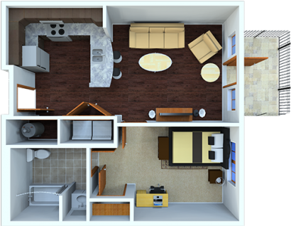 Pool Patio/ Courtyard Patio - Portable Network Graphics (570x570), Png Download