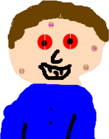 Red Eyes Clipart Guy - Drawing (640x480), Png Download