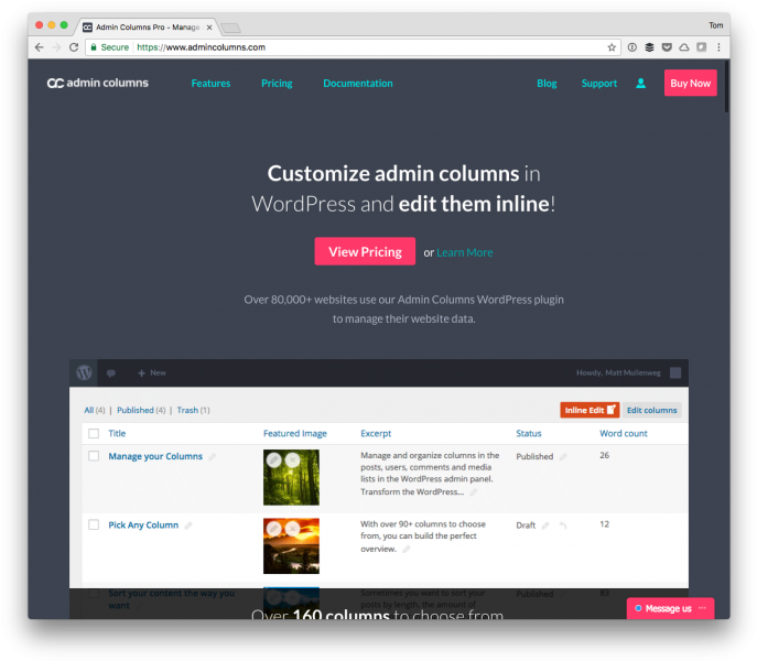 Wordpress Admin Columns - Computer Program (700x613), Png Download