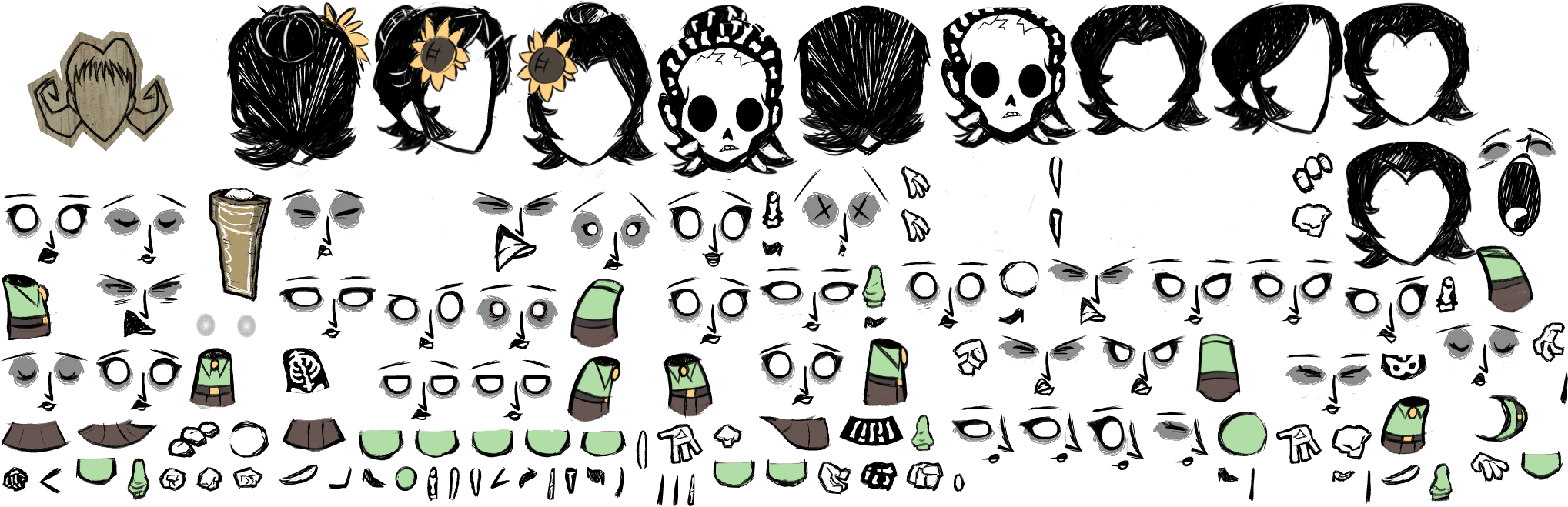 Turn A Photo Into A Png Download - Don T Starve Character Template (2048x1024), Png Download