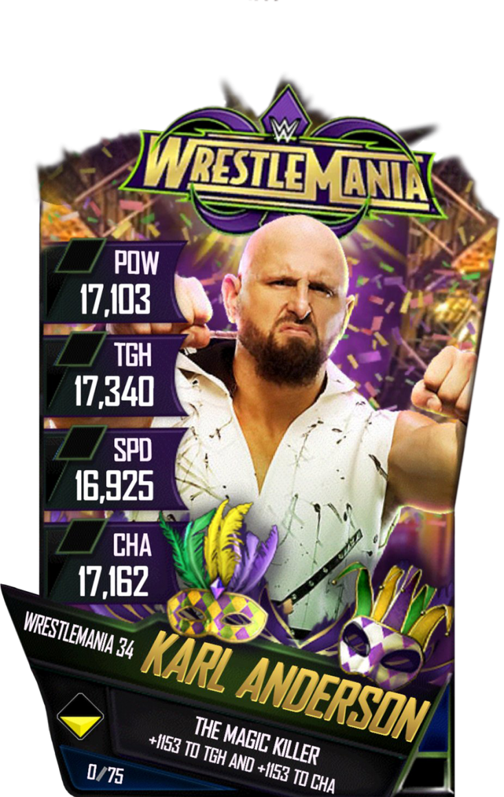 Karlanderson S4 19 Wrestlemania34 - Wwe Supercard Aj Styles Wm34 (733x1158), Png Download