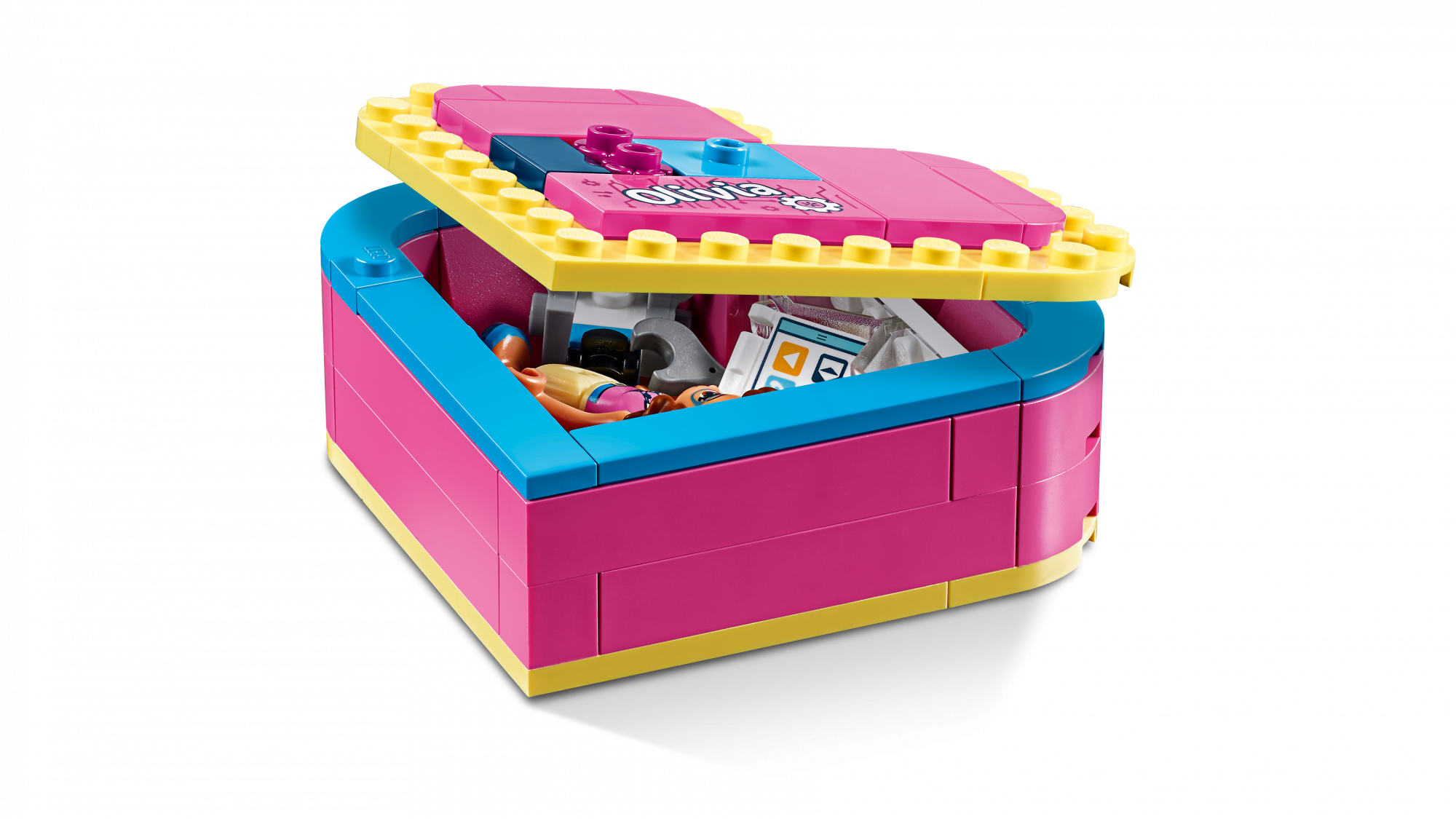 Lego Friends Olivia Südamekarp - Toy Block (2000x1125), Png Download