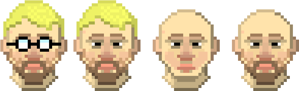 Sam Hyde Faces - Pixel Art (1100x330), Png Download