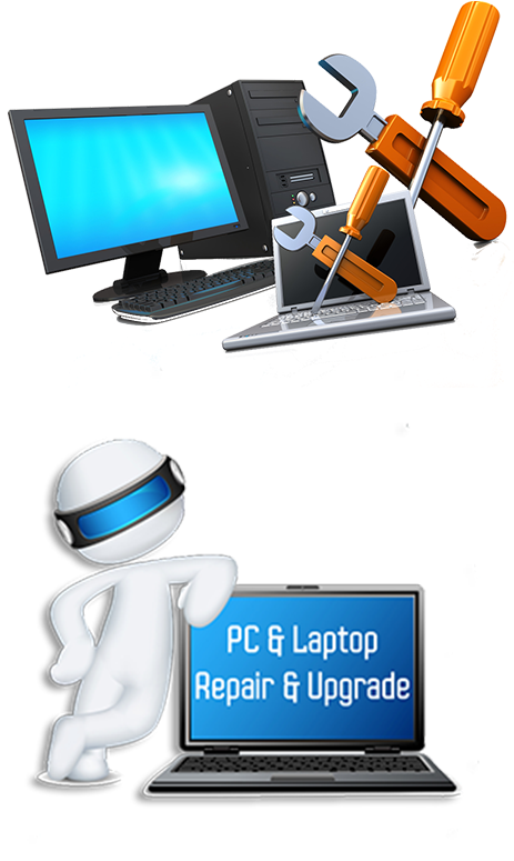 Advertisement Clipart Pc User - Computer Repair Services (465x784), Png Download