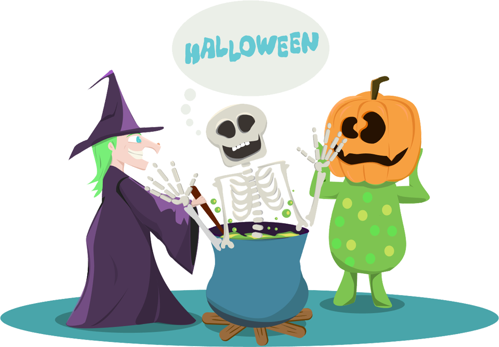 Halloween Is Just Around The Corner And Still Don't - Halloween Reading Clipart Transparent (1000x695), Png Download