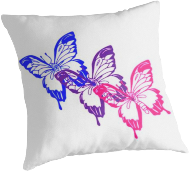 Bisexual Flag Butterflies By Infuriating - Bisexual Butterfly Queen Duvet (875x875), Png Download