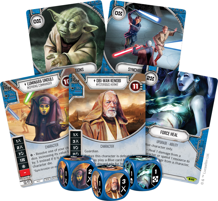 Blue Cards Swd - Star Wars: Destiny - Spirit Of Rebellion Booster Pack (700x644), Png Download