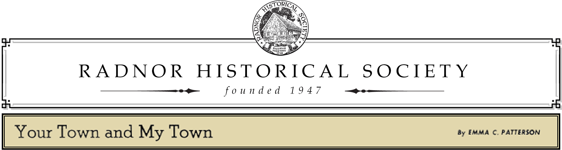 Radnor Historical Society - Radnor Township (1948x520), Png Download